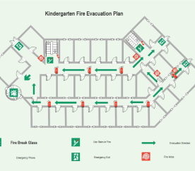 Kindergarten Fire Evacuation Floor Plan